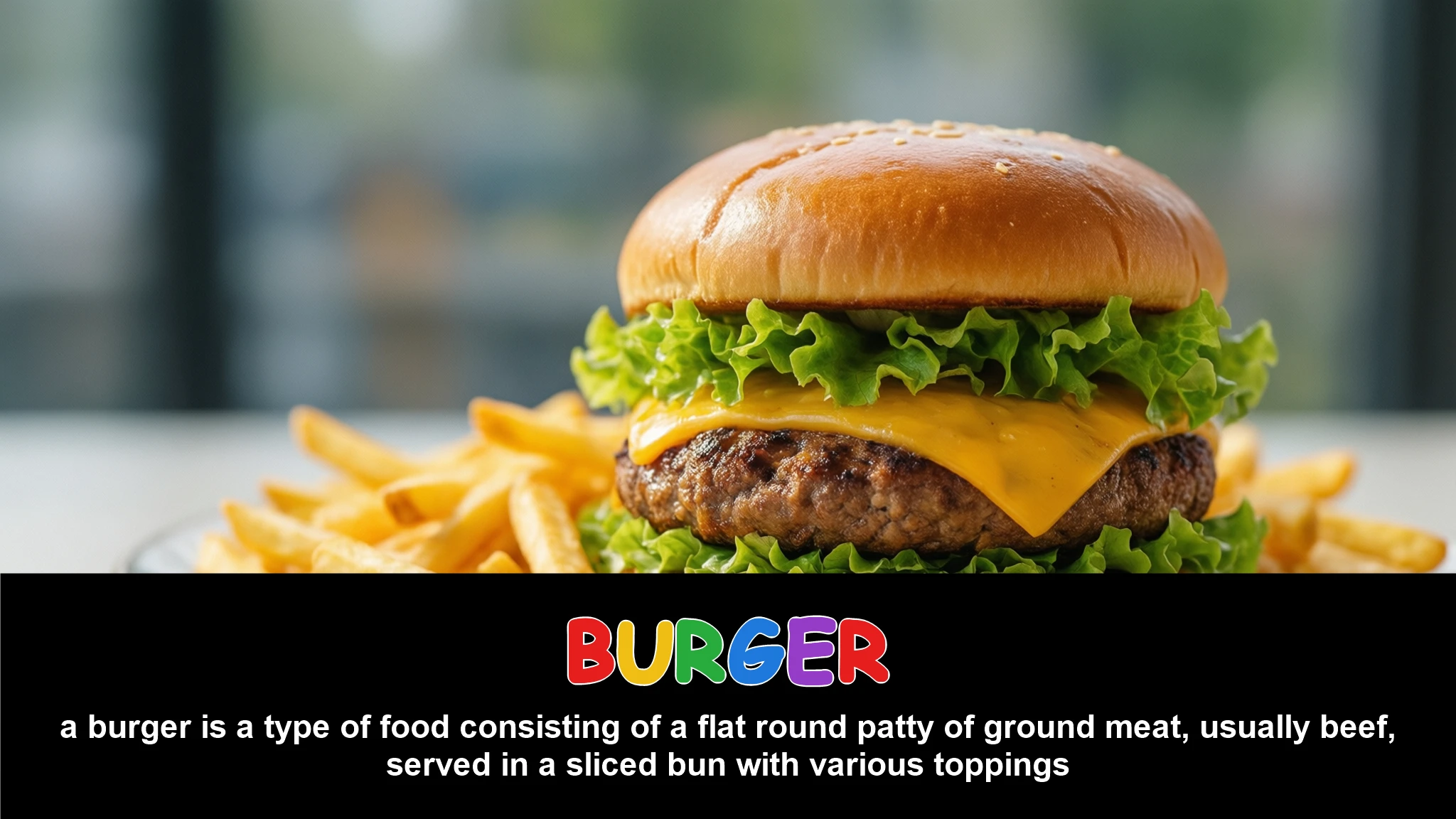 English Illustration for burger